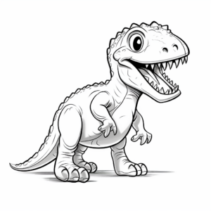 Exciting T-Rex Coloring Pages for Toddlers 1