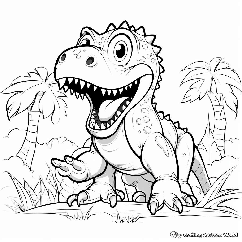 Exciting T-Rex Coloring Pages for Toddlers 4