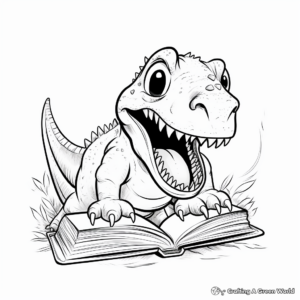 Exciting T-Rex Dinosaur Coloring Pages 2