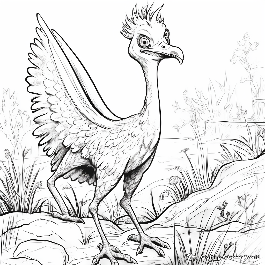 Exciting Troodon Hunting Scene Coloring Pages 2