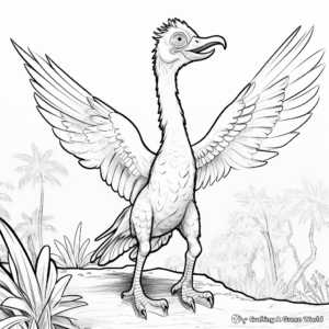 Exciting Troodon Hunting Scene Coloring Pages 4