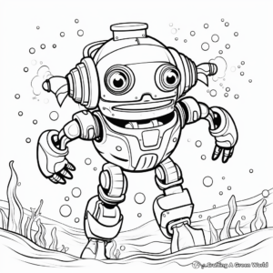 Exciting Underwater Robot Coloring Pages 1