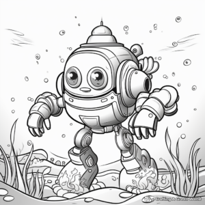 Exciting Underwater Robot Coloring Pages 4