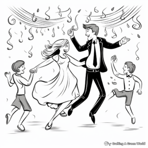 Exciting Wedding Dance Coloring Pages 2