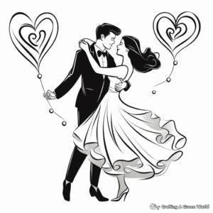 Exciting Wedding Dance Coloring Pages 3
