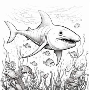 Exhilarating Shark Coloring Pages 1