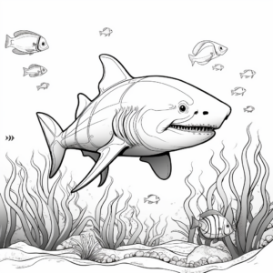 Exhilarating Shark Coloring Pages 2