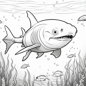Exhilarating Shark Coloring Pages 3