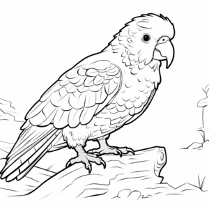 Exotic Amazon Parrot Coloring Pages 4