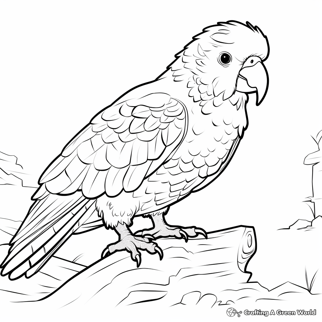 Exotic Amazon Parrot Coloring Pages 4