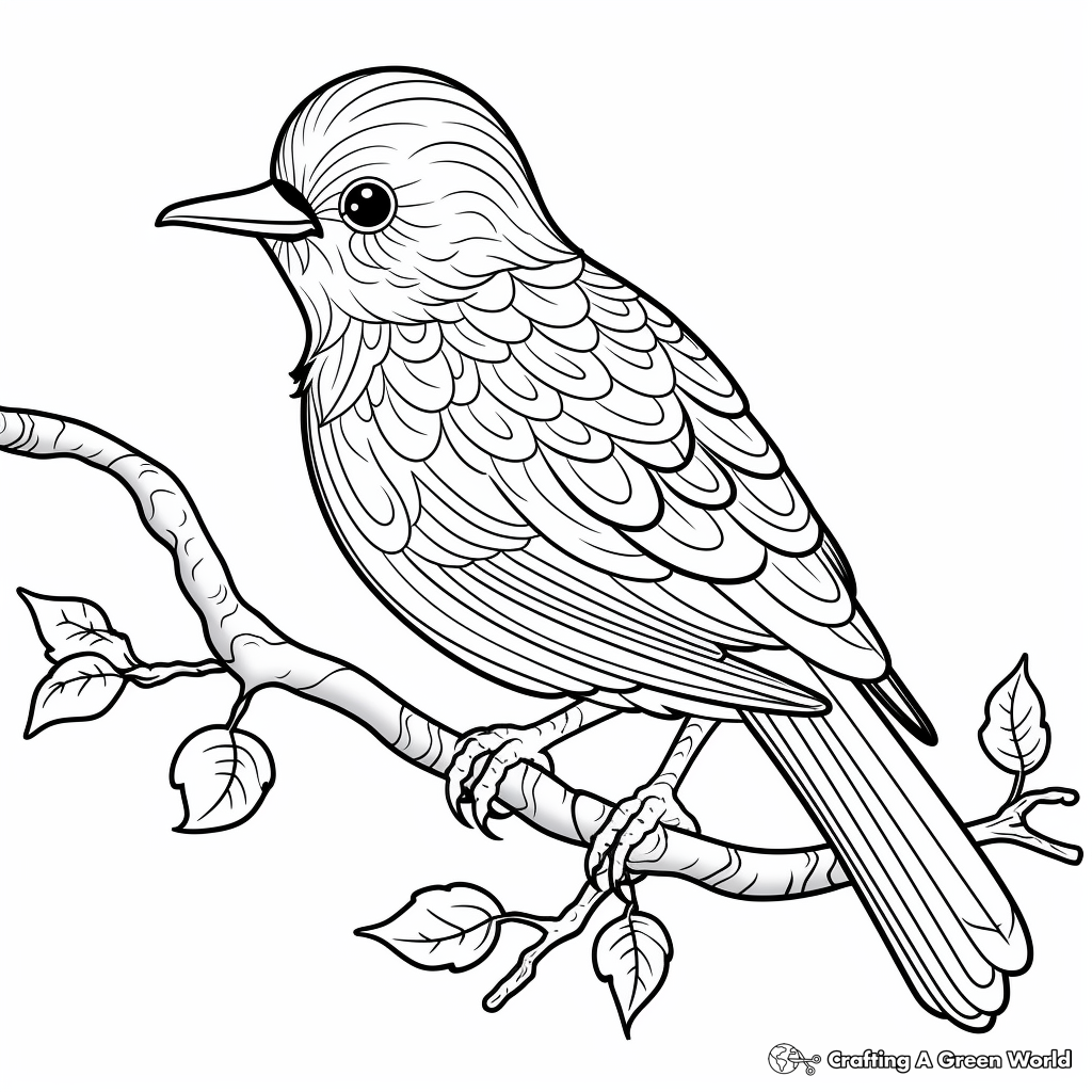 Exotic and Elegant Fairy Bluebird Coloring Pages 2