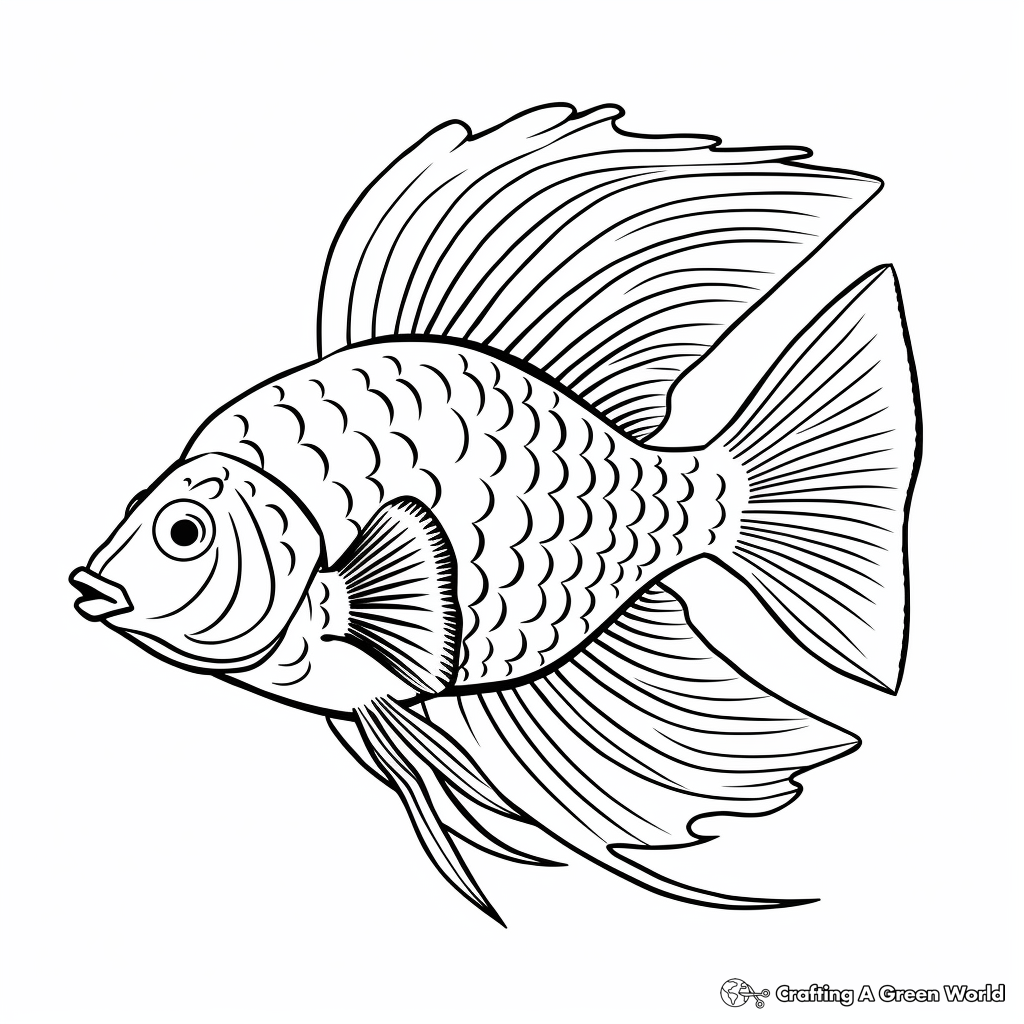 Exotic Angelfish Coloring Pages 3