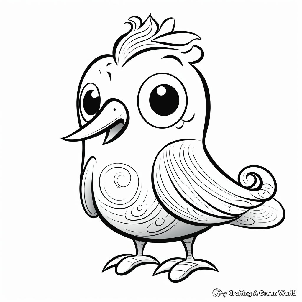 Exotic Baby Toucan Coloring Pages 1