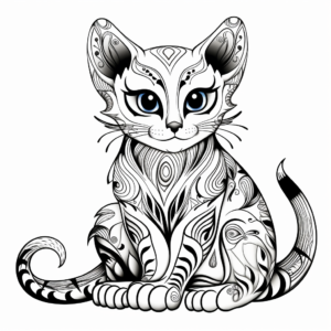 Exotic Bengal Cat Coloring Pages 3
