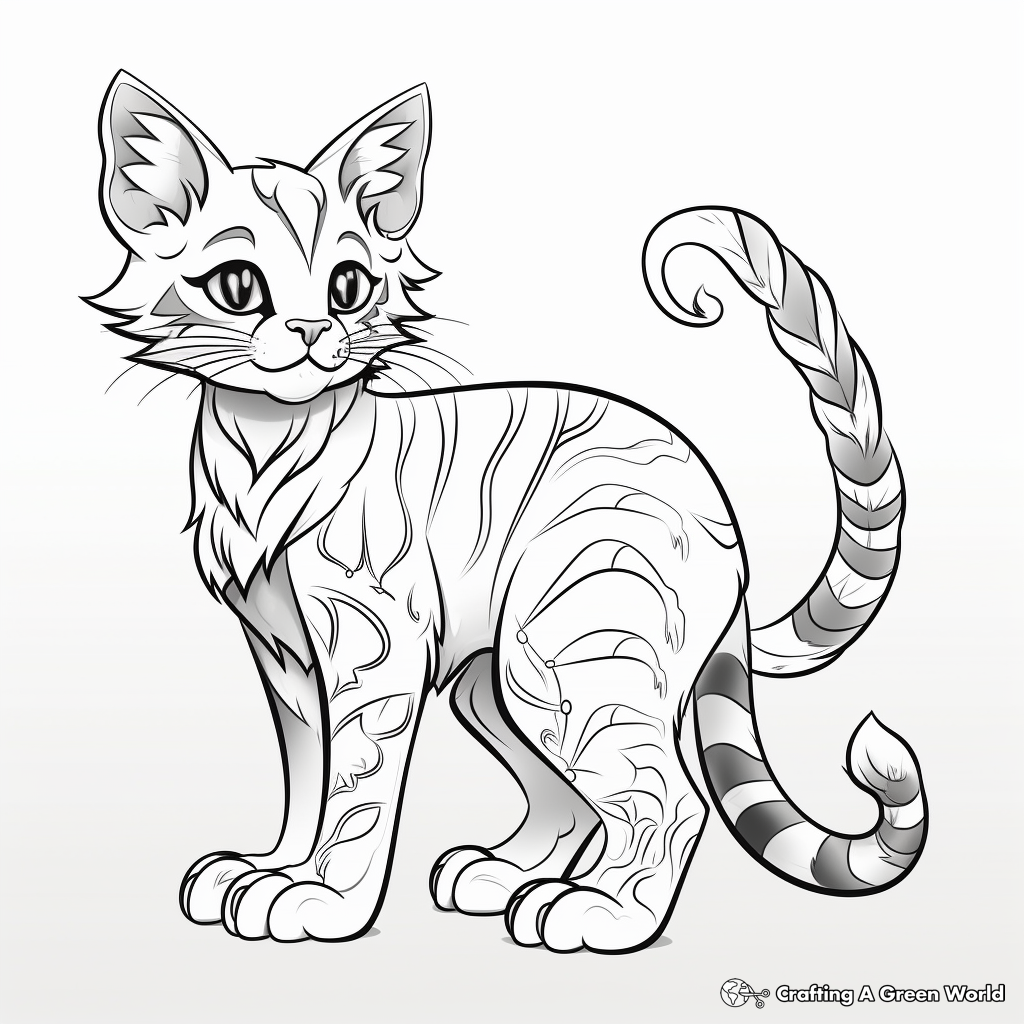 Exotic Bengal Cat Coloring Pages 4