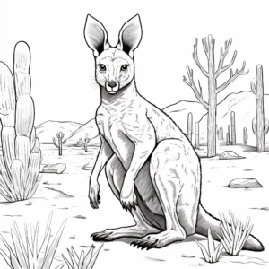 Exotic Bennett’s Wallaby Coloring Pages 3