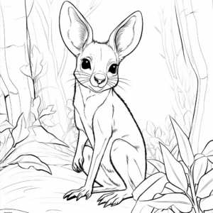 Exotic Bennett’s Wallaby Coloring Pages 2