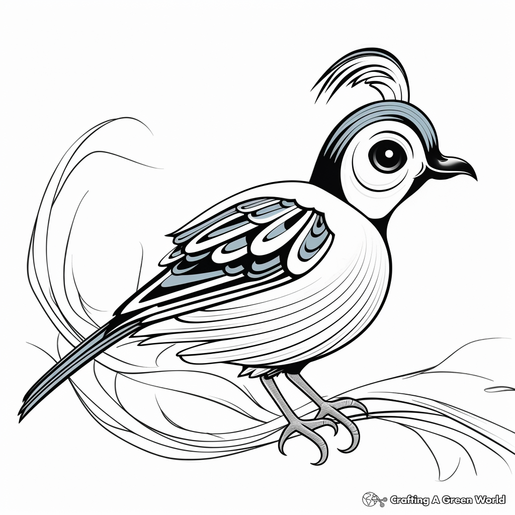 Exotic Blue Quail Coloring Pages 3