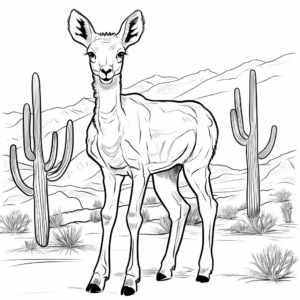 Exotic Desert Bighorn Sheep Coloring Pages 1