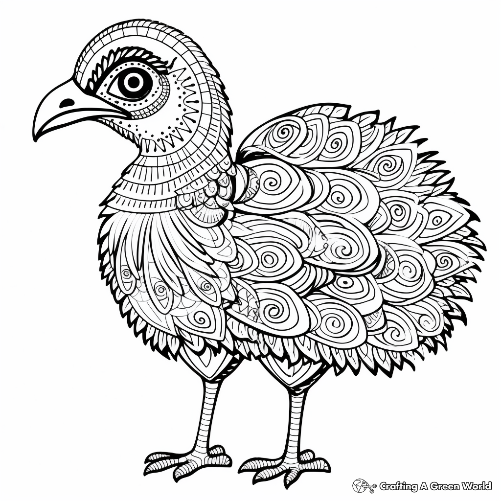 Exotic Emu Coloring Pages for Preschoolers 3