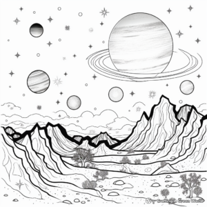 Exotic Extragalactic Astronomy Coloring Pages 1
