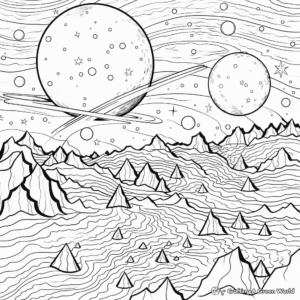 Exotic Extragalactic Astronomy Coloring Pages 4