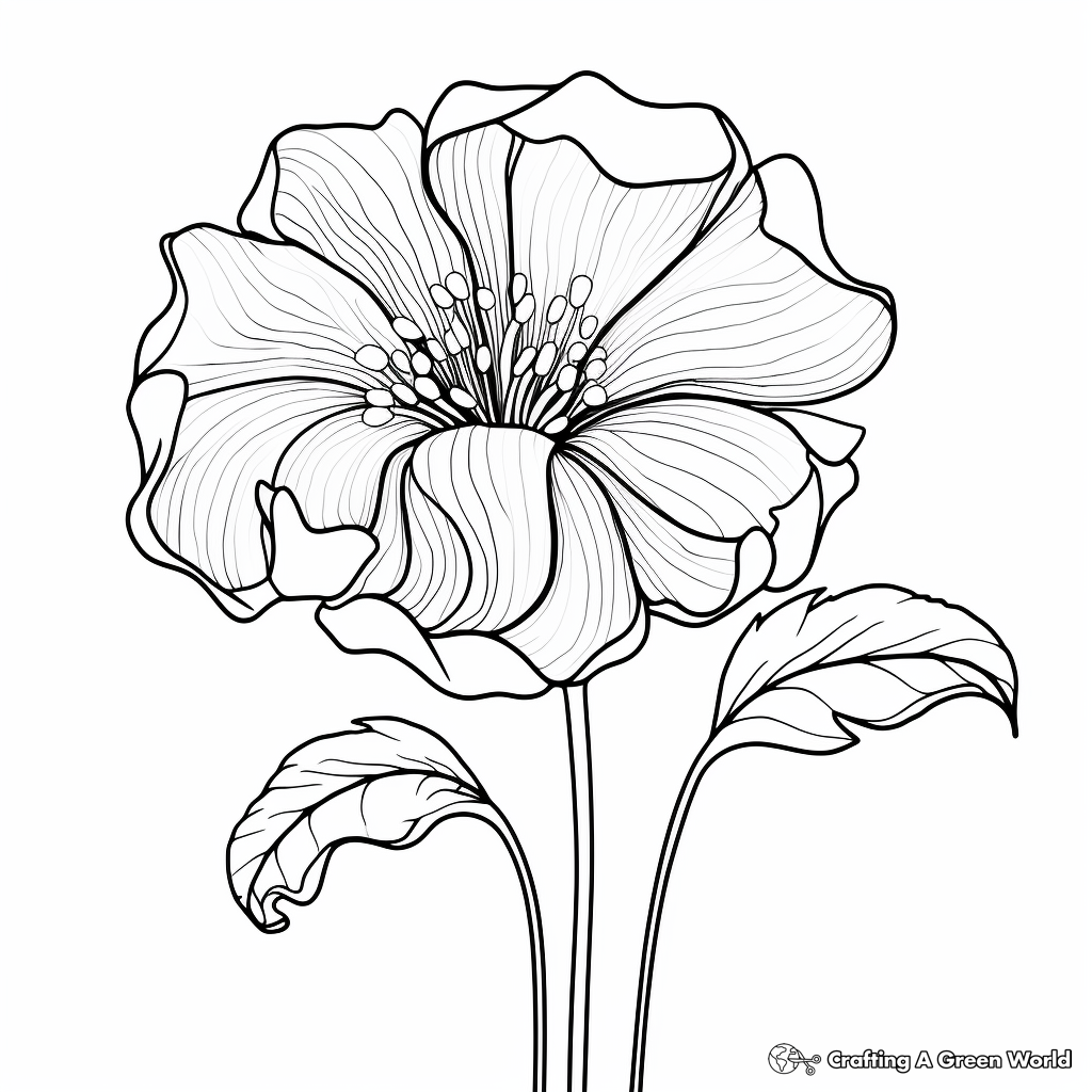 Exotic Flower Filament Part Coloring Pages 2