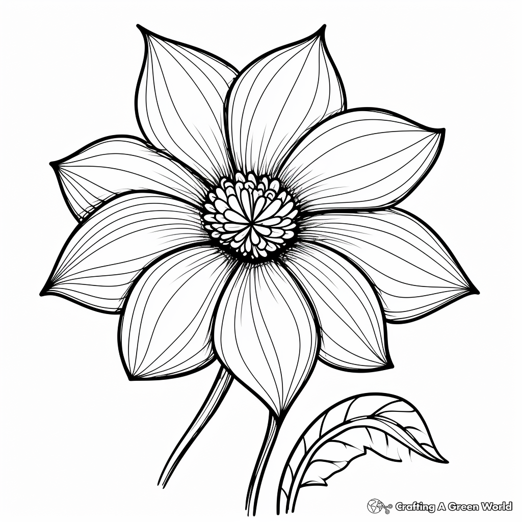 Exotic Flower Filament Part Coloring Pages 3