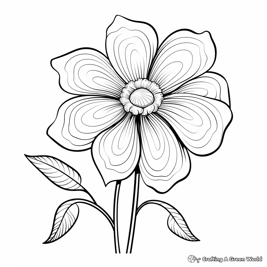 Exotic Flower Filament Part Coloring Pages 4