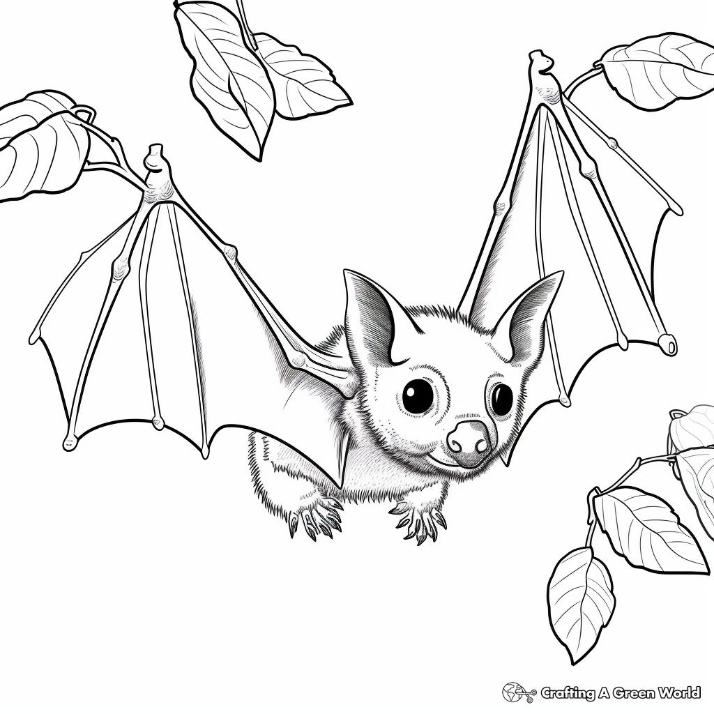 Exotic Fruit Bat Species Coloring Pages 1