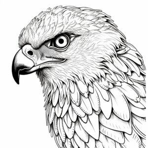Exotic Harpy Eagle Adult Coloring Pages 1