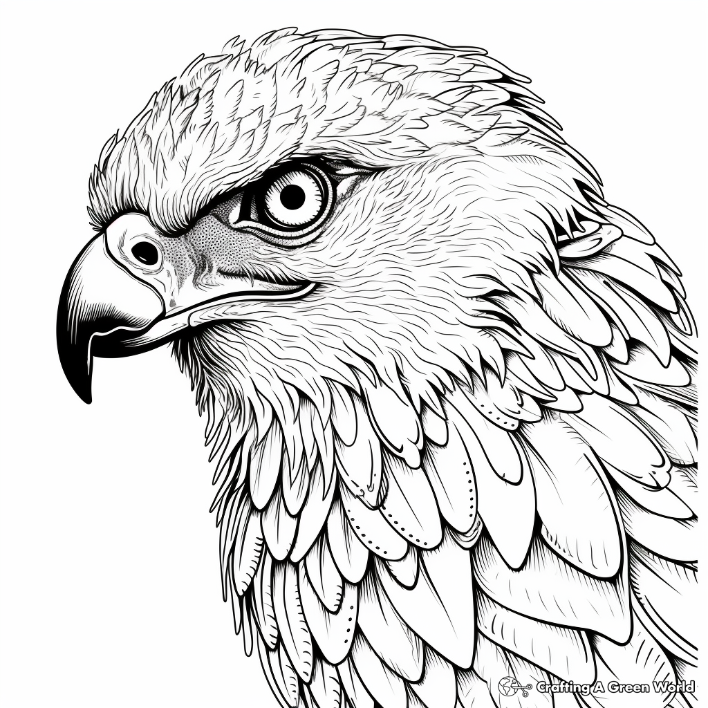 Exotic Harpy Eagle Adult Coloring Pages 1