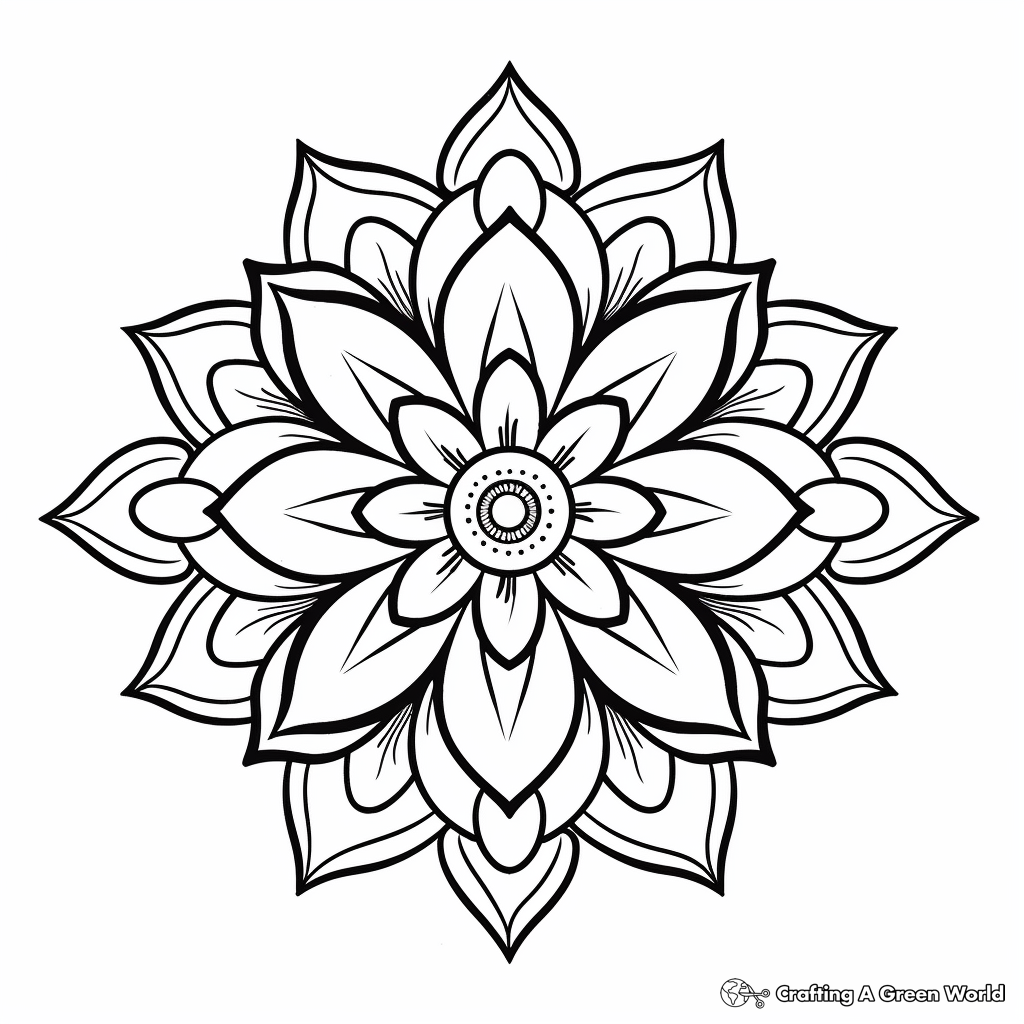 Exotic Indian Mandala Coloring Pages 3