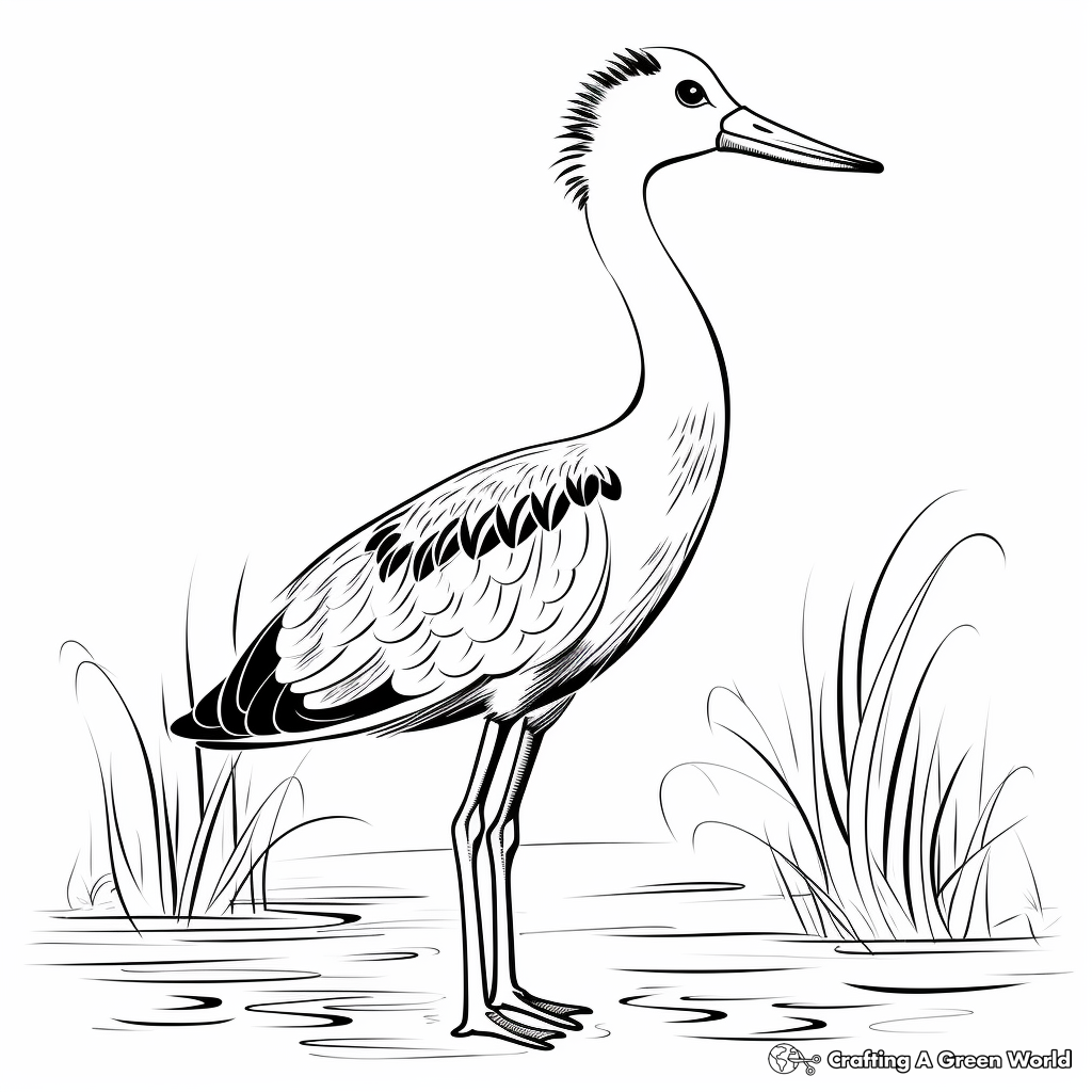 Exotic Jabiru Stork Coloring Pages for Artists 1