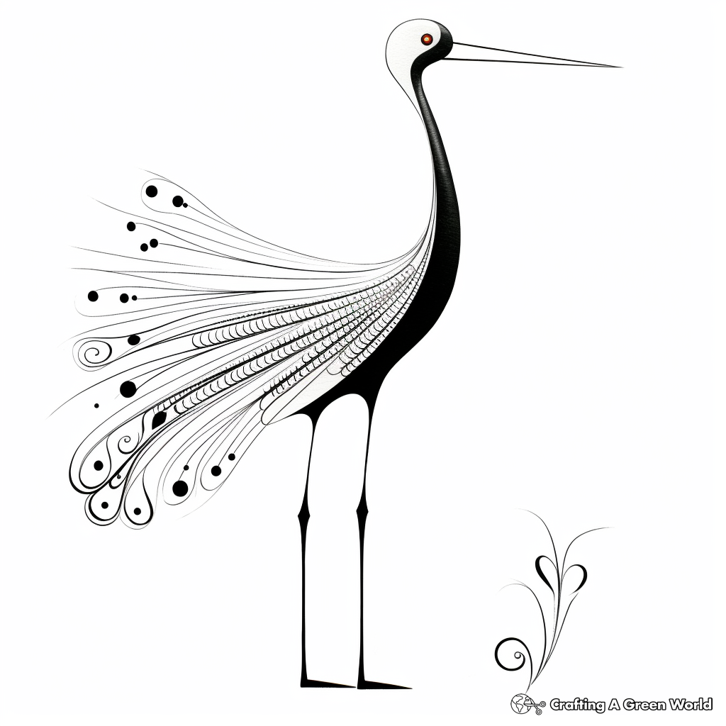 Exotic Jabiru Stork Coloring Pages for Artists 4