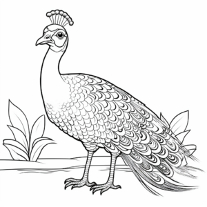 Exotic Javan Peacock Coloring Pages 3