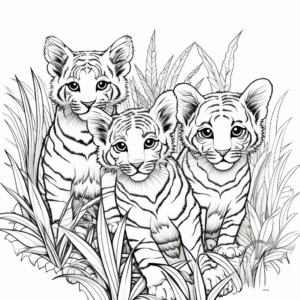 Exotic Jungle Cats Coloring Sheets 2