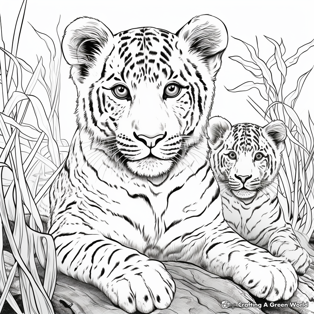 Exotic Jungle Cats Coloring Sheets 3