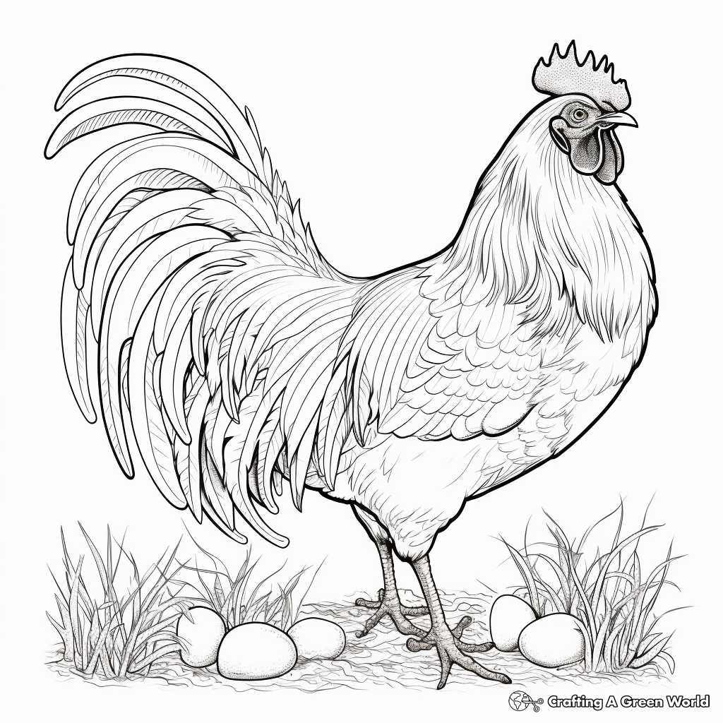 Exotic Jungle Fowl Coloring Pages 2