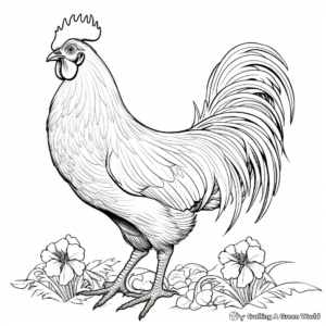 Exotic Jungle Fowl Coloring Pages 3