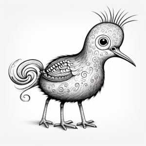 Exotic Kiwi Bird Coloring Pages for Artists 3
