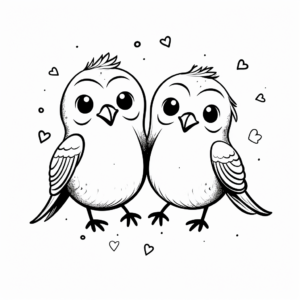 Exotic Love Bird Species Coloring Pages 1