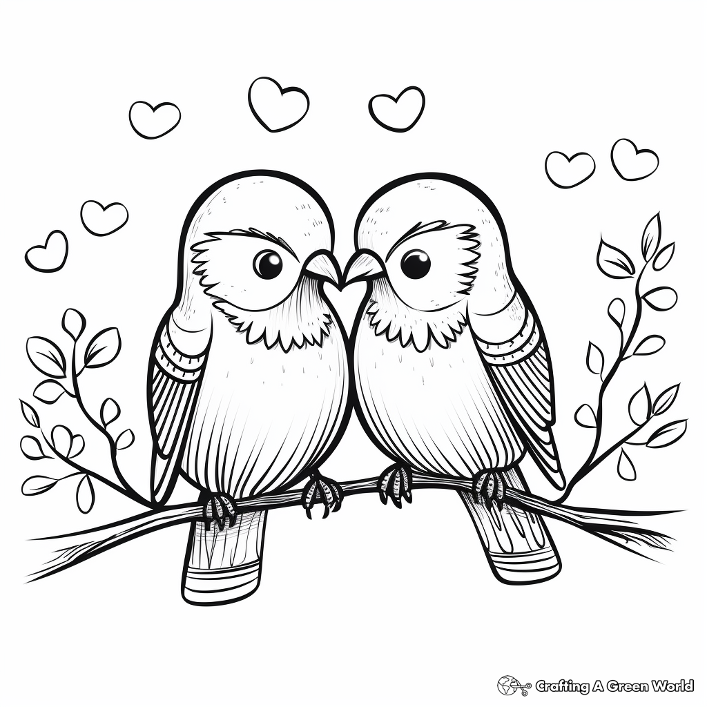 Exotic Love Bird Species Coloring Pages 3