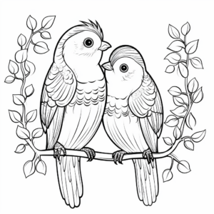 Exotic Love Bird Species Coloring Pages 4