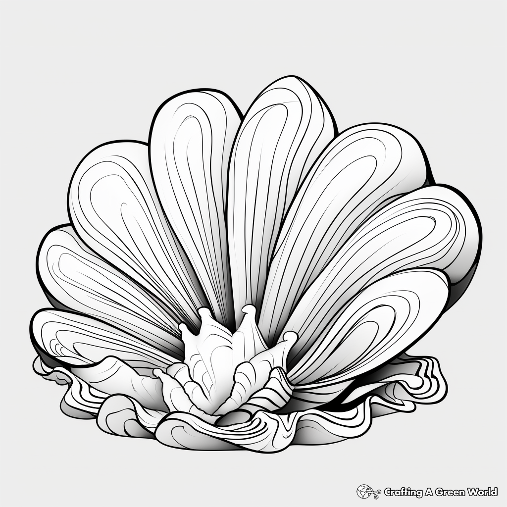 Exotic Manila Clam Coloring Pages 3