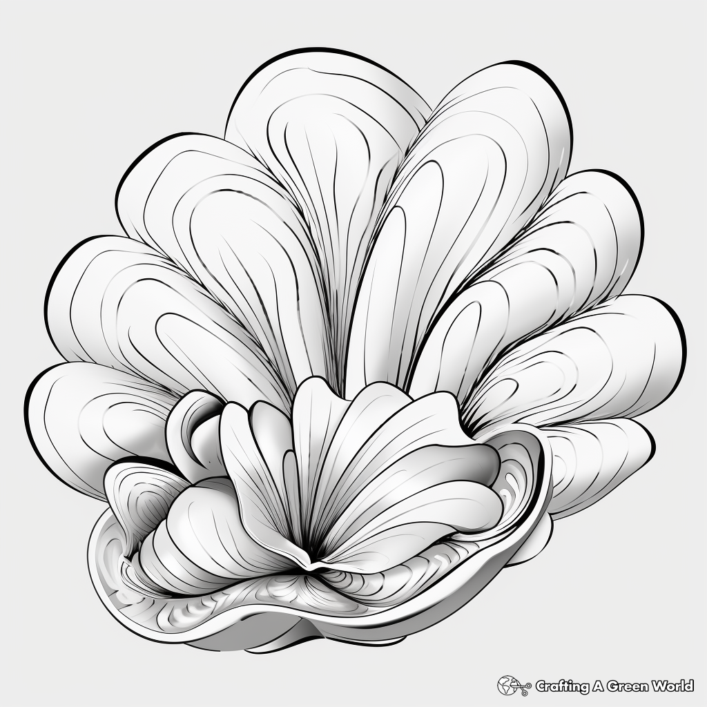 Exotic Manila Clam Coloring Pages 4