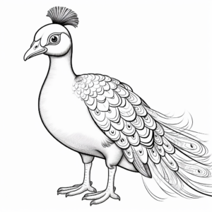 Exotic Peacock Coloring Pages with Detailed Patterns 2