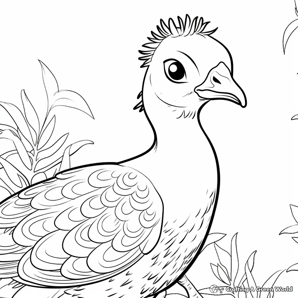 Exotic Peacock Coloring Pages with Detailed Patterns 3