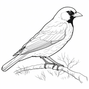 Exotic Pied Crow Coloring Pages 1