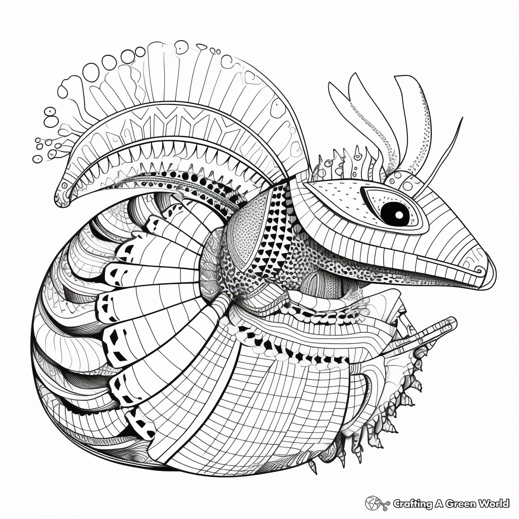Exotic Pink Fairy Armadillo Coloring Pages 2